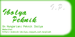 ibolya peknik business card